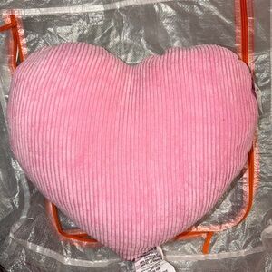 Pink Corduroy Heart Pillow